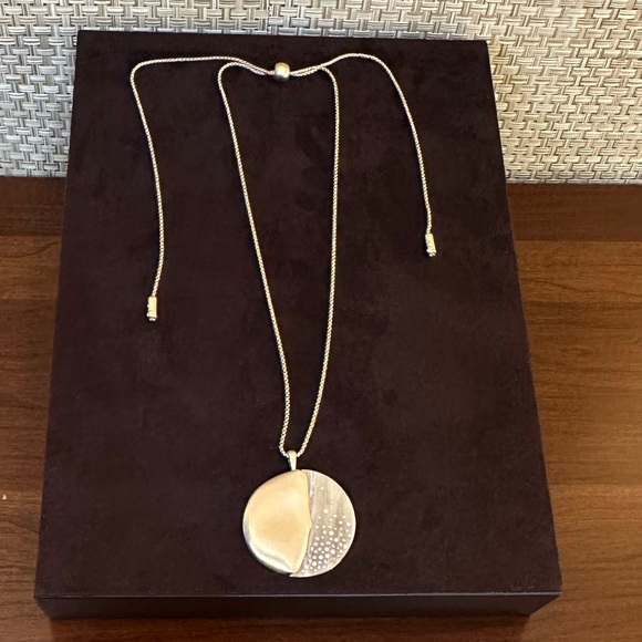 🌟4xHP🌟NWOT Chicos Ginger Convertible Bolo Style Matte Goldtone Necklace - Picture 1 of 7